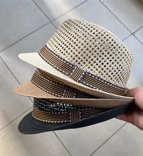 Handmade Straw Fodera Hat for Man, Men Fodera Cap, Sun Hat for Going Out, Grandfather Hat, Classic Men Straw Hat - Etsy