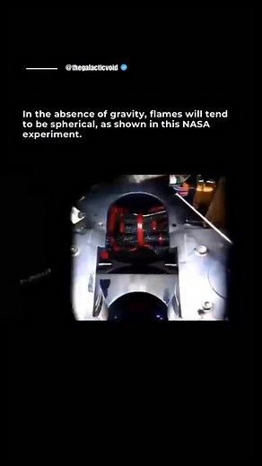 Fire behaves very differently in microgravity — and this ISS experiment shows it beautifully. 🔵 With no “up” in 0g, hot gases don’t rise, so the flame becomes a perfect sphere. Combustion completes more cleanly, giving the flame its blue color. When you see sudden orange patches, that’s soot forming — a brief moment of incomplete burning, similar to flames on Earth. As the droplet burns, tiny asymmetries push it gently through the air until the fuel is gone and the flame silently disappears. | 