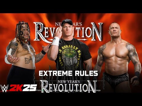WWE 2k25 - Umaga vs JohnCena vs Randy Orton: Extreme Rules Match at New Year Revolution