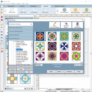 Did you know you can copy and paste elements from one block to another in EQ8? Read the full lesson in this month's Design & Discover! Looking for more EQ8 lessons? Visit DoYouEQ.com/blog to see the whole blog series! Don't forget to check back each month for a new lesson! | Electric Quilt