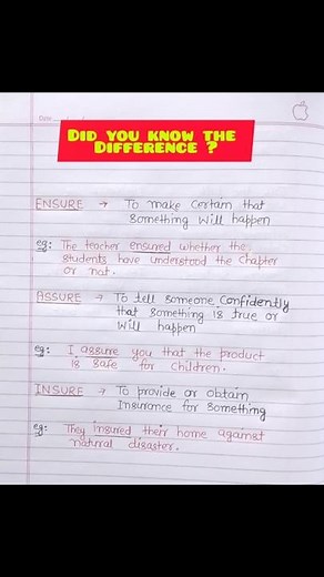 What's the REAL Difference Between Ensure Assure and Insure?