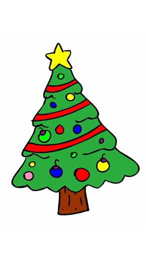 Cute Christmas Tree Drawing That Will Make You Smile 😍