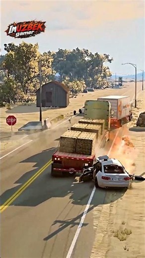 Realistic Highway Car Crashes #38 #BeamNGdrive #ImUZBEKgamer