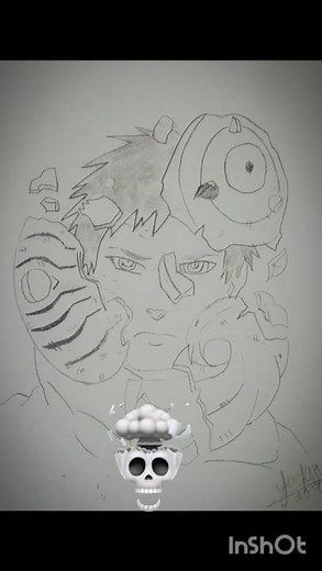 obito broken mask Drawing #drawing #anime#shorts