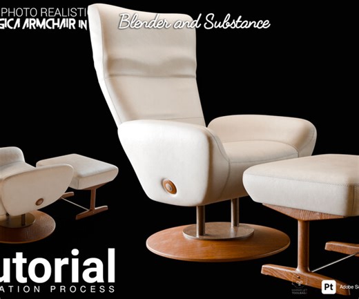 ArtStation - Creating Photo Realistic Giorgetti Magica Armchair in Blender and Substance 3D Painter | Tutorials
