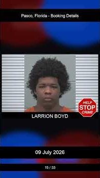 Pasco, Florida Booking Records - 09 July 2026
