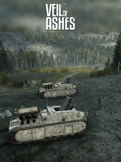 Mortaio Artillery tanks strike into battle. #rttgame #rtsgame #steam #steampunk #pcgame #game #tankbattle #strategygames #realtimestrategy #ue5 #unrealengine #tank #wargaming #veilofashes #game #gaming