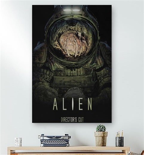 Alien Director's Cut Movie Canvas, Sci-fi Horror Film Wall Art Print, Classic Xenomorph Space Exploration Fan Gift Canvas - Etsy Canada