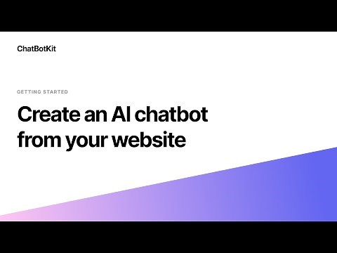 Create an AI chatbot for your website with ChatBotKit