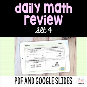 Digital Google Slides Daily Math Review 4
