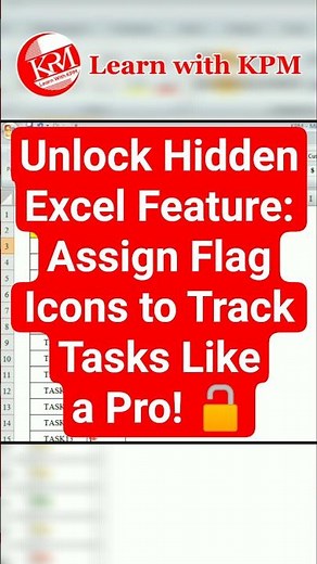 Unlock Hidden Excel Feature: Assign Flag Icons to Track Tasks Like a Pro! 🔓 #shorts #excel #viral