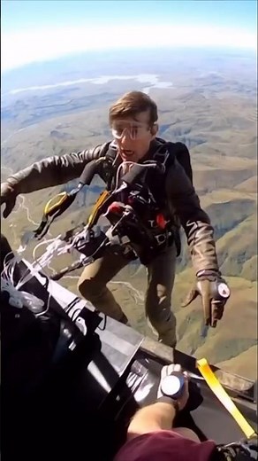 Tom Cruise Jumps with a Burning Parachute - Mission Impossible #movie #actionmovies #behindthescenes