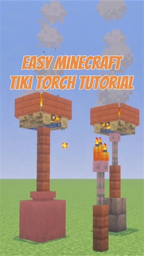 Easy Minecraft tiki torch tutorial #minecraft #gaming #shorts #fyp #minecrafttutorial