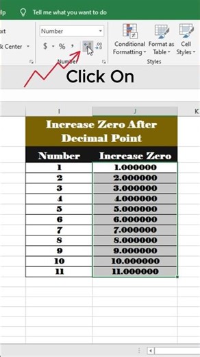 Add Extra Zeros After Decimal Point | #excelshorts | How to Add Decimal Places in Excel