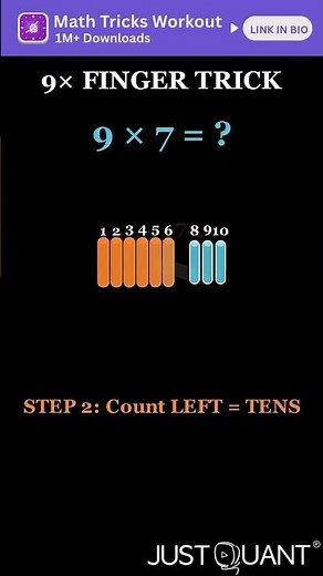 Math Tricks - Multiply by 9 Instantly Using Fingers - Mental Maths - Easy Math Tricks #mathtricks