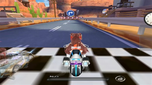 QQ飞车充的第一辆QB车；M2级摩托白舰美洲大峡谷挑战版试跑~