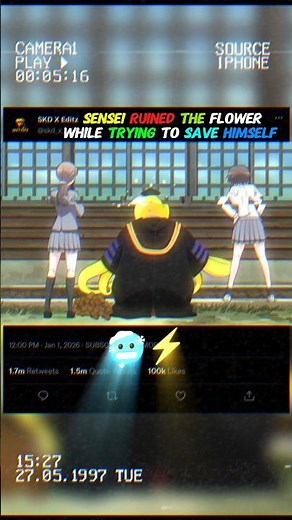 SENSEI RUINED THE FLOWER WHILE TRYING TO SAVE HIMSELF 🥵🔥#assassinationclassroom #nagisa #karma