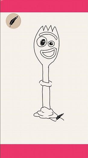 How to Draw FORKY from Toy Story! 🍴✨ Super Easy Drawing for Kids! #lidoartworks