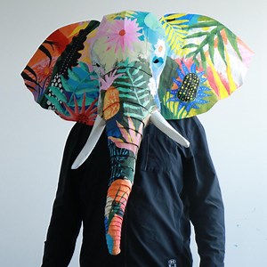 3D Elephant Mask Template: DIY Cardboard/eva Foam Wall Decor (PDF Pattern) - Etsy