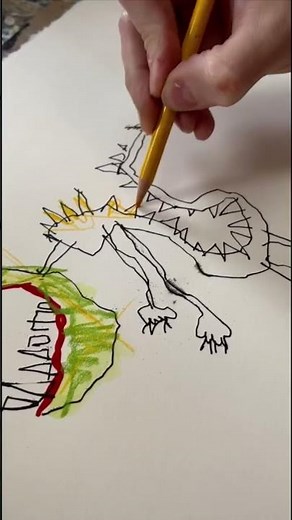 How to draw a dragon #arttutorial #drawingtutorial