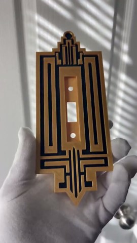 Art Deco Light Switch Cover | Gold & Black Wall Plate | Luxury Geometric Home Decor | 3D Printed Switch Plate - Etsy