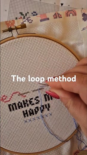 How to do the loop method | cross stitch tips for beginners