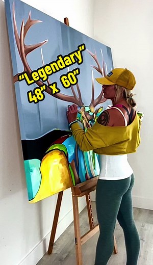 Wildlife Elk Art | Incredible 48” x 60” Painting