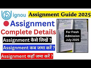 How to write IGNOU Assignment? Where and when to submit | Full Beginner Guide 2025 #ignouassignment