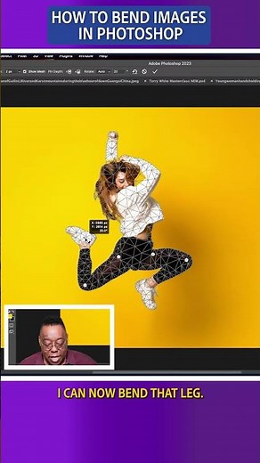 Bend any image with puppet warp #shorts #photoshop