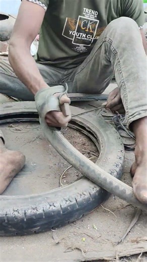 Satisfying tire cutting process #viral #shorts