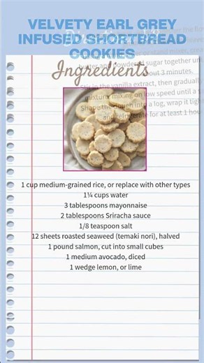Velvety Earl Grey Infused Shortbread Cookies