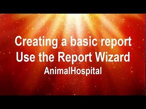 Creating a report using the Report Wizard