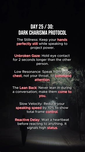 6 Secrets of Dark Charisma (Day 25/30) 🗝️ #darkpsychology