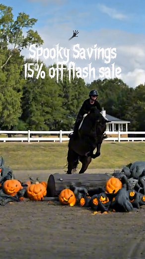 A Sale So Sp👀ky, Even the Horses Are Jumping! 👻🎃 Our Flash Halloween Sale is on! Shop 15% off on all new collections, riding tops, breeches, and show apparel. Catch it before it disappears November 1st. | Free Ride Equestrian