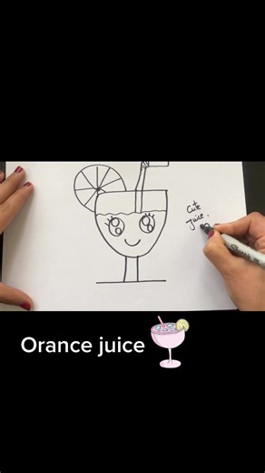 Easy Cocktail Drawing Challenge | Juice Cocktail Drawing Skills