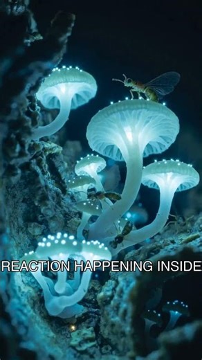 This entire forest glows blue at night.