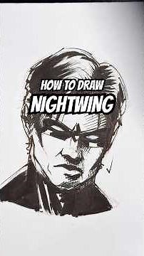 How to draw Nightwing - #drawing #art #dcu #nightwing #fyp