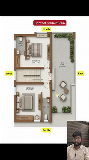 North Facing 3BHK Duplex House Plan | 30x40 Plot | 100% Vastu Compliant Dream Home Design