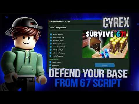 Defend Your Base From 67 Script | Infinite Money , Auto Open Crates | ios/android/pc