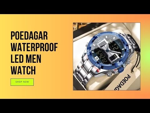 POEDAGAR Waterproof LED Men Watch | Luxury Digital Quartz Sports Watch Review