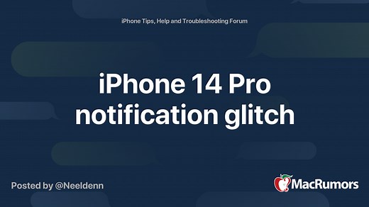 iPhone 14 Pro notification glitch