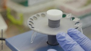 Modern automated laboratory test tube analysis in a spectrometer