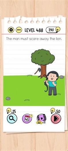 Brain Test Level 488 Solution & Walkthrough | Tricky Puzzles (Android & iOS Shorts)