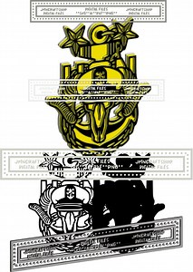 Navy E9 Goat Skull Master Chief Anchor V1, 2-layer (mandala), USN, Svg Ai DXF Png — Glowforge ** Digital Files ** - Etsy