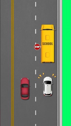 School Bus STOP Sign: Who Must Stop? 🤔#driving #drivingtips #trafficrules #drivelessons