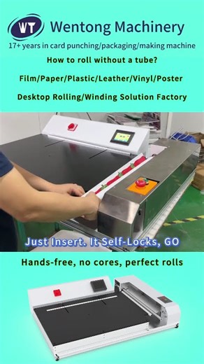 Rolling WITHOUT a Tube? See This Coreless Rewinder for Paper/Plastic/Flexible Materials in Action!