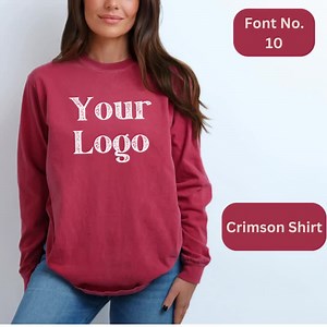 Custom Comfort Colors, Personalized Logo Long Sleeve T-shirt, Customized Comfort Colors Tee, Custom Logo Long Sleeve Shirt, Custom Text Tee - Etsy