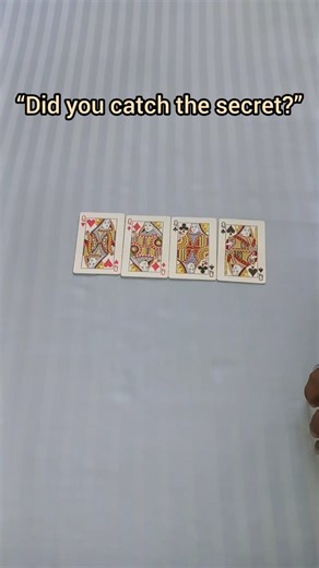 “4 Queens Lost in the Deck… and They Magically Return to the Top!”#cards #tricks