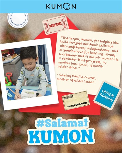 With Kumon, Eilad tackles math problems on his own while growing confident, independent, and motivated to learn. He says, “Mommy, I actually did it by myself!” His mom celebrates every success. Visit the nearest Kumon Center today to help your child thrive: https://ph.kumonglobal.com/find-us/ | Kumon Philippines