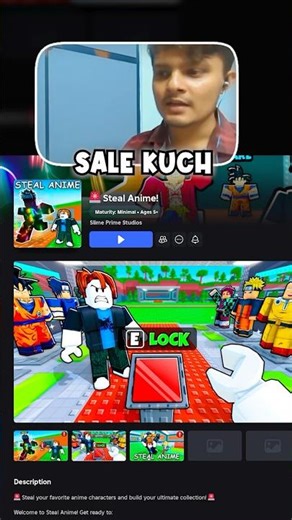 This Anime Stealing Game Is Too Fun 😂 | Steal Anime Roblox Shorts